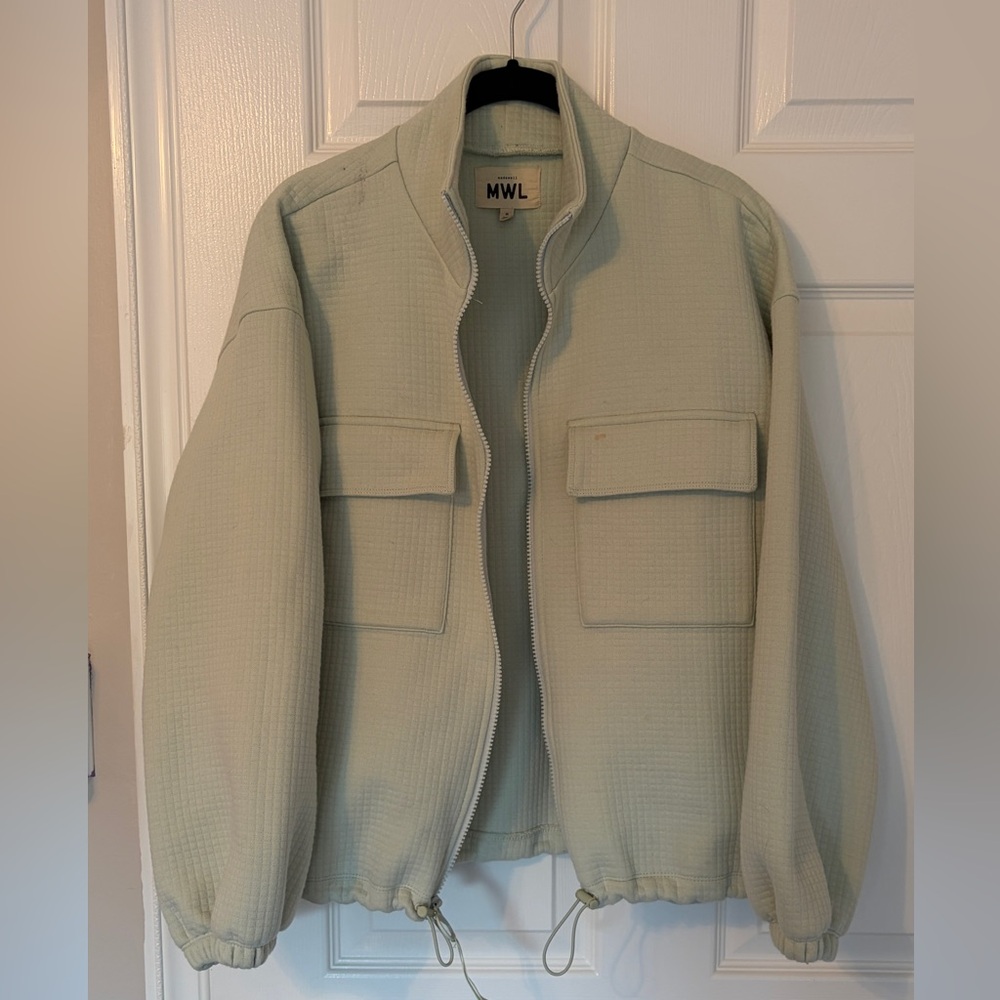 Madewell MWL Quilted Jacket in Soft Green